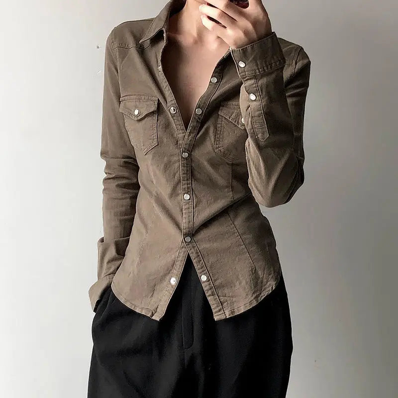 Denivelle Slim Fit Denim Shirt - Veryra