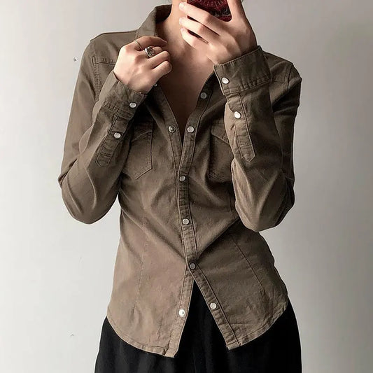 Denivelle Slim Fit Denim Shirt - Veryra