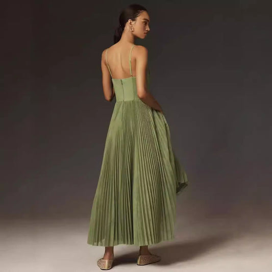 Ovaria Sling Backless Sleeveless Slim Fit Dress null