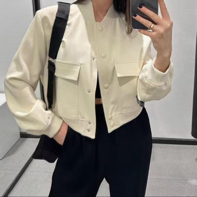 Women’s Fashion Bomber Jacket Coat - Veryra