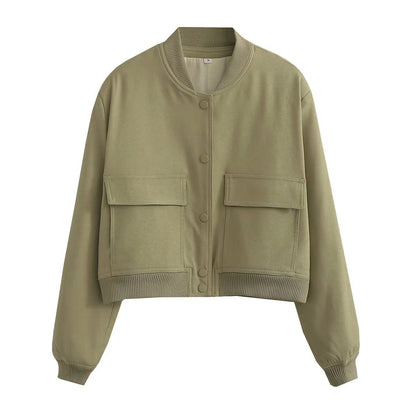 Women’s Fashion Bomber Jacket Coat - Veryra