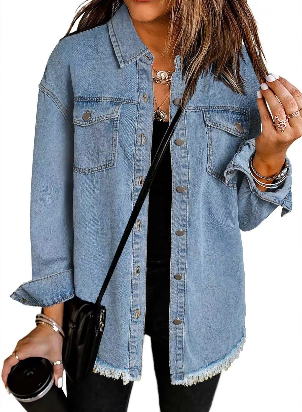 KATYA | Veste en Jean Classique et Quotidienne null