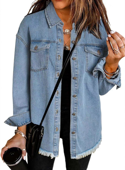 KATYA | Veste en Jean Classique et Quotidienne null